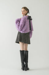 back ribbon mohair knit