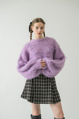 back ribbon mohair knit