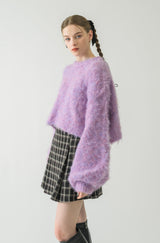 back ribbon mohair knit