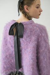 back ribbon mohair knit