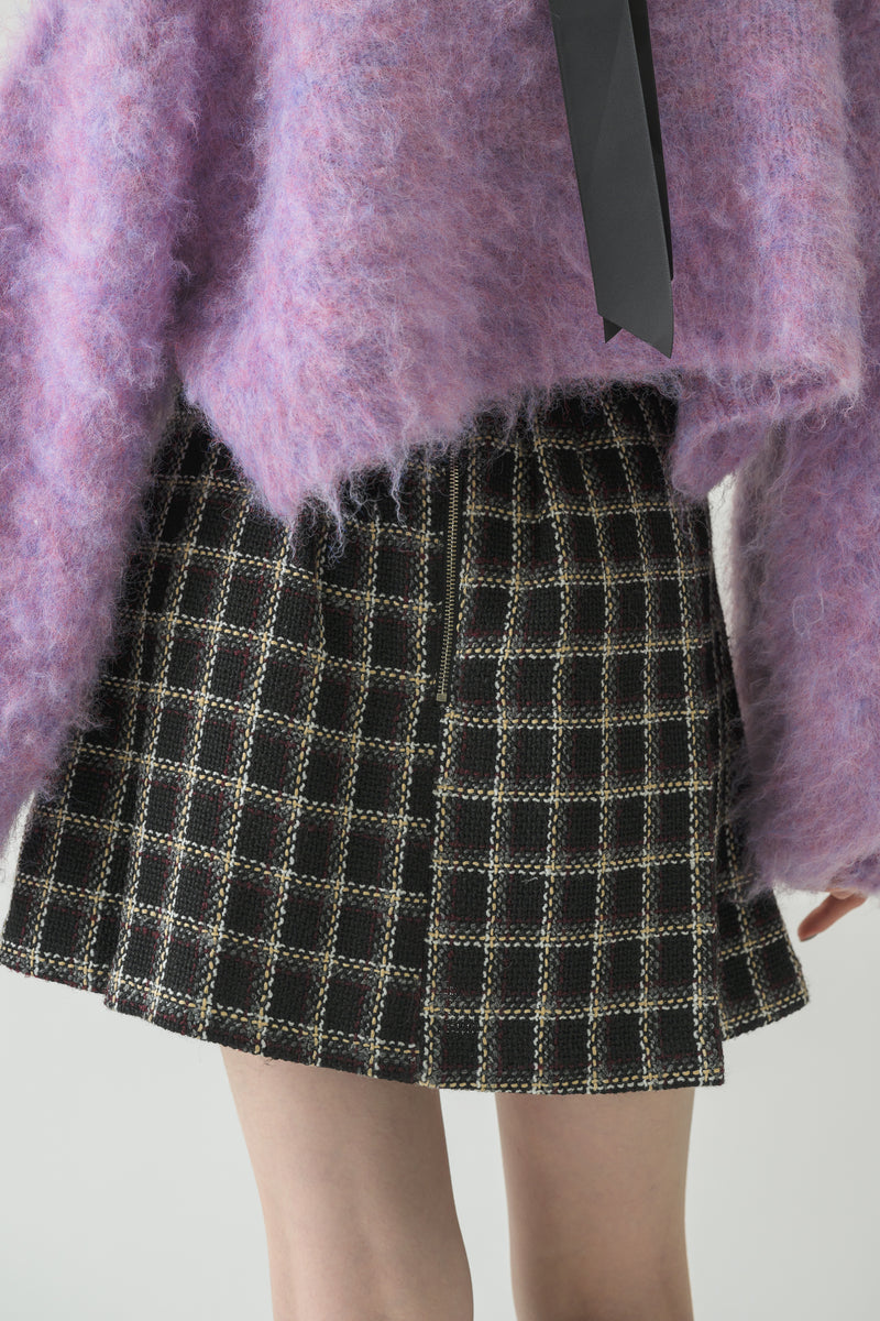 tweed check mini skirt – idem