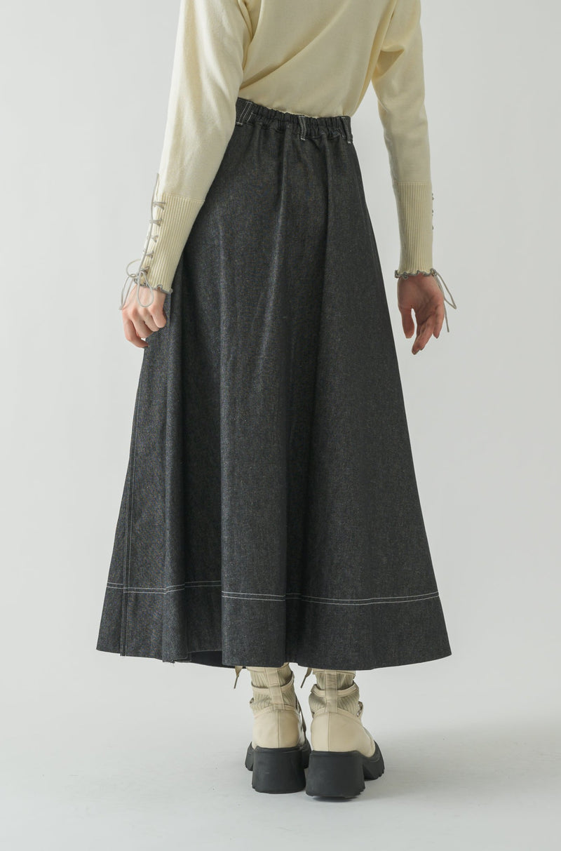 made in Japan tuck denim skirt – idem