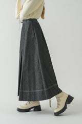 made in Japan tuck denim skirt