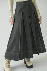 made in Japan tuck denim skirt