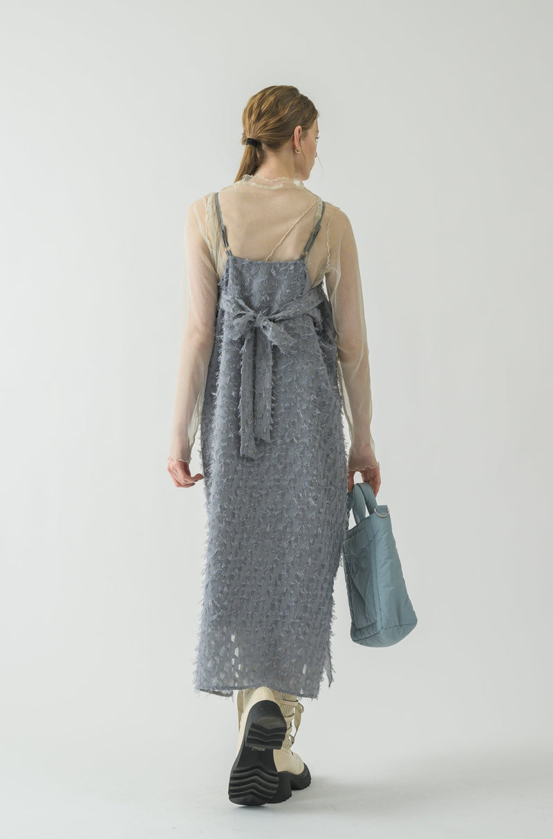 ribbon fringe cami dress
