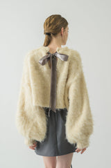 back ribbon mohair knit