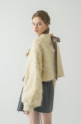 back ribbon mohair knit