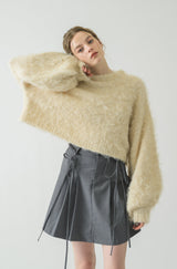 back ribbon mohair knit