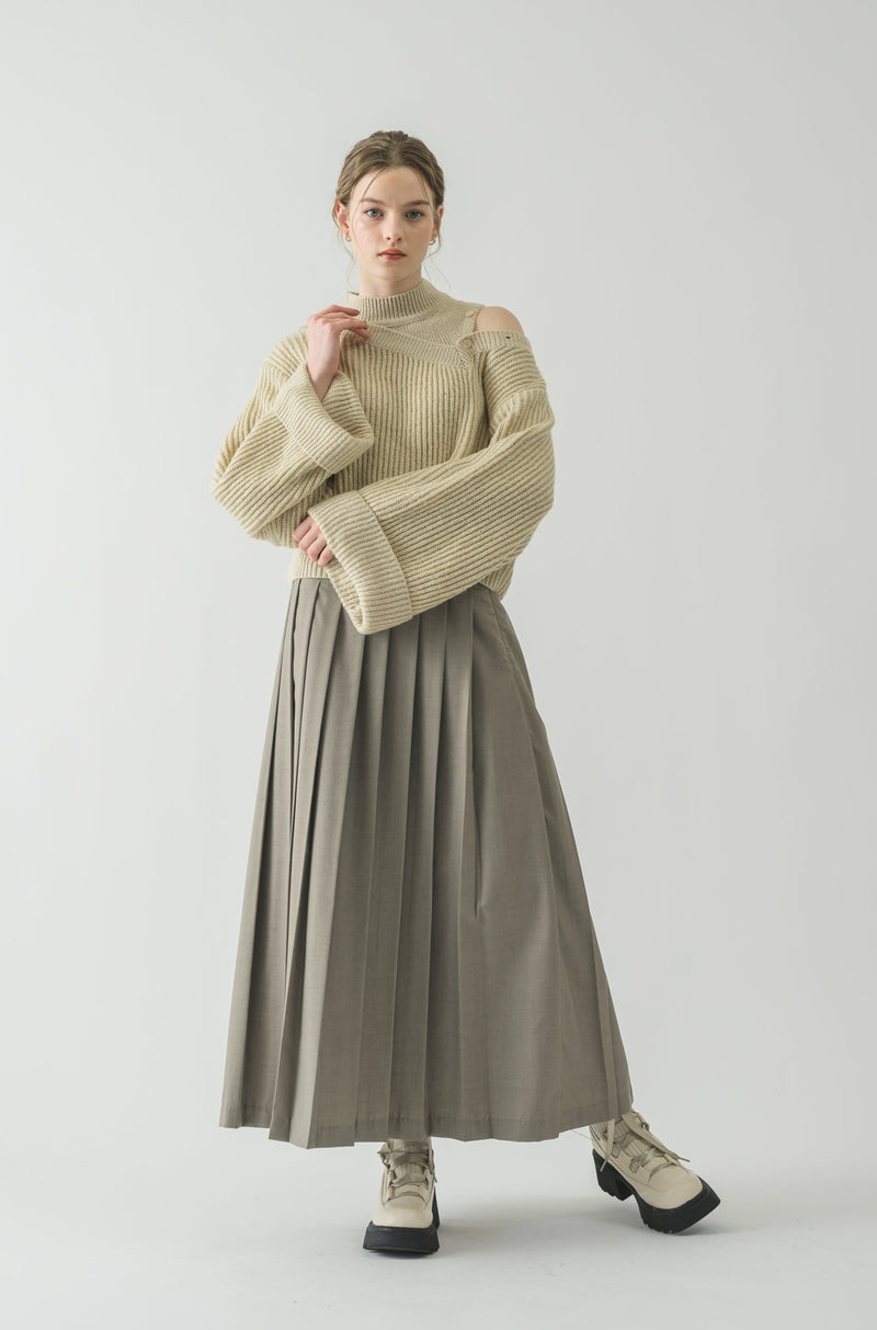 shoulder slit lady knit