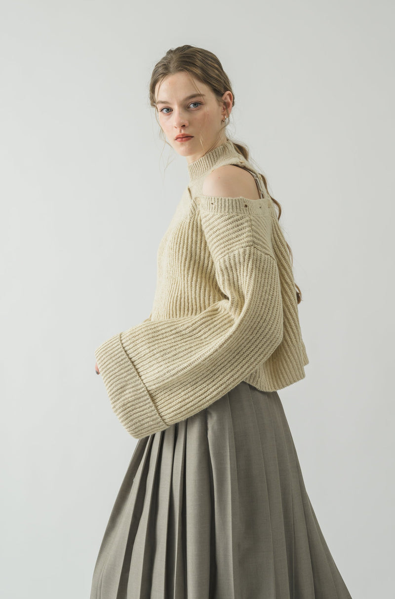 shoulder slit lady knit