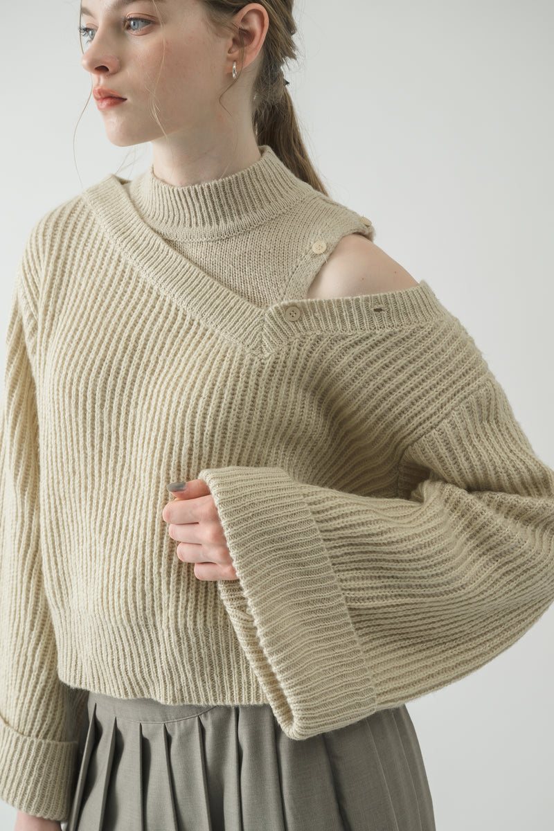 shoulder slit lady knit