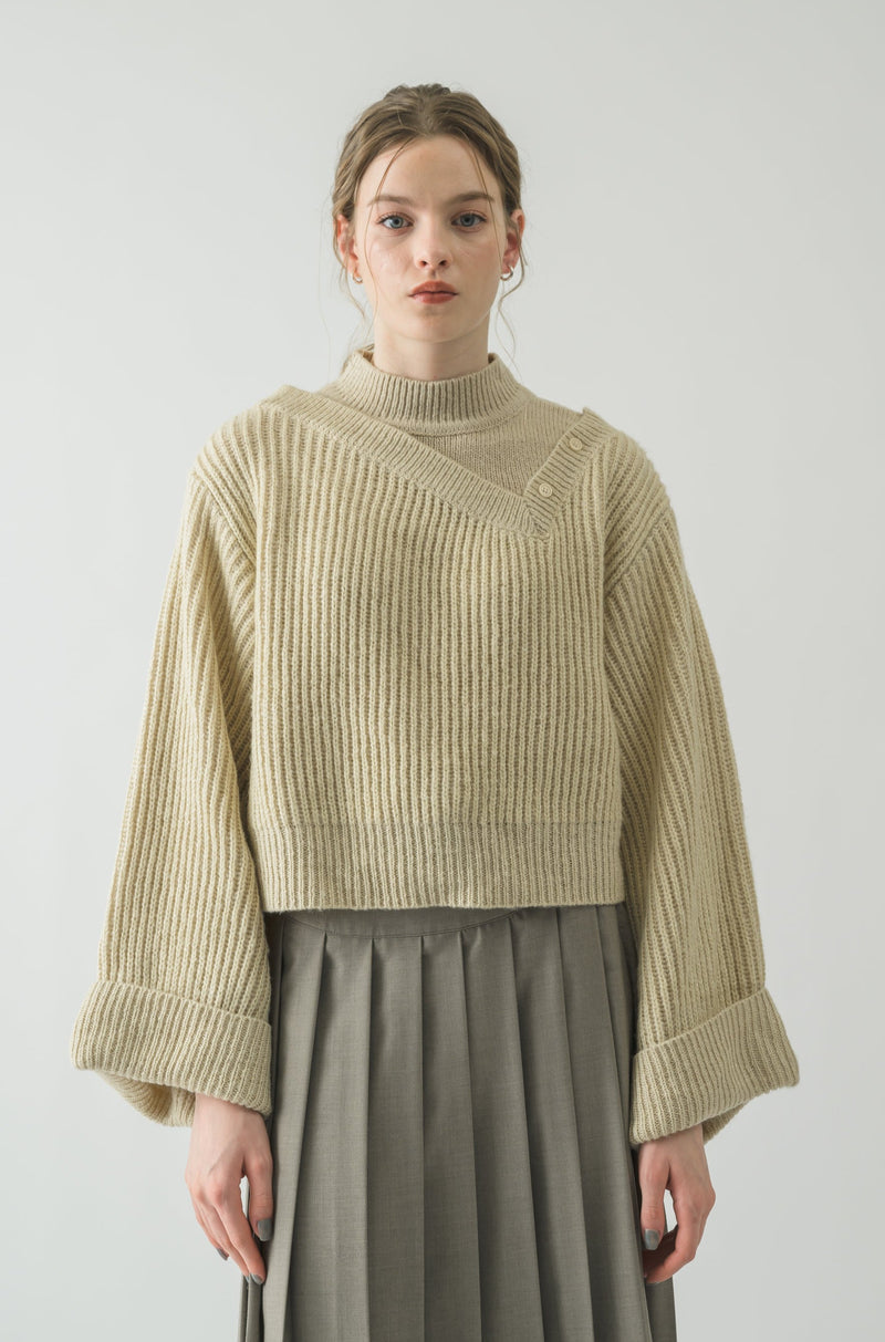 shoulder slit lady knit
