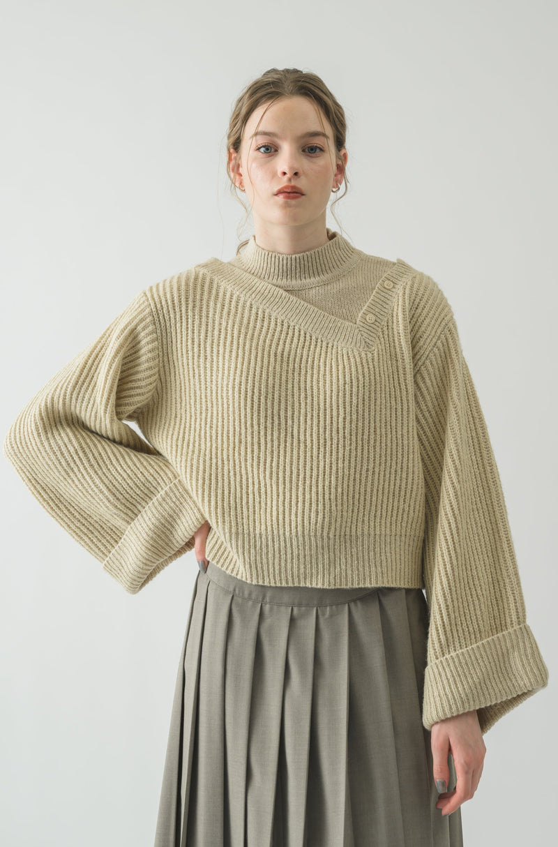shoulder slit lady knit