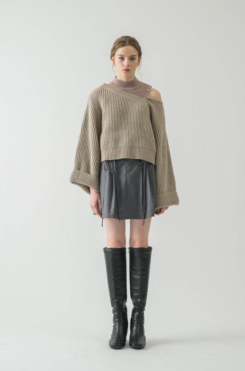 shoulder slit lady knit