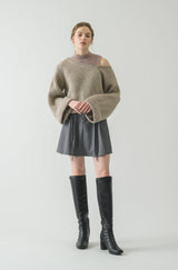shoulder slit lady knit