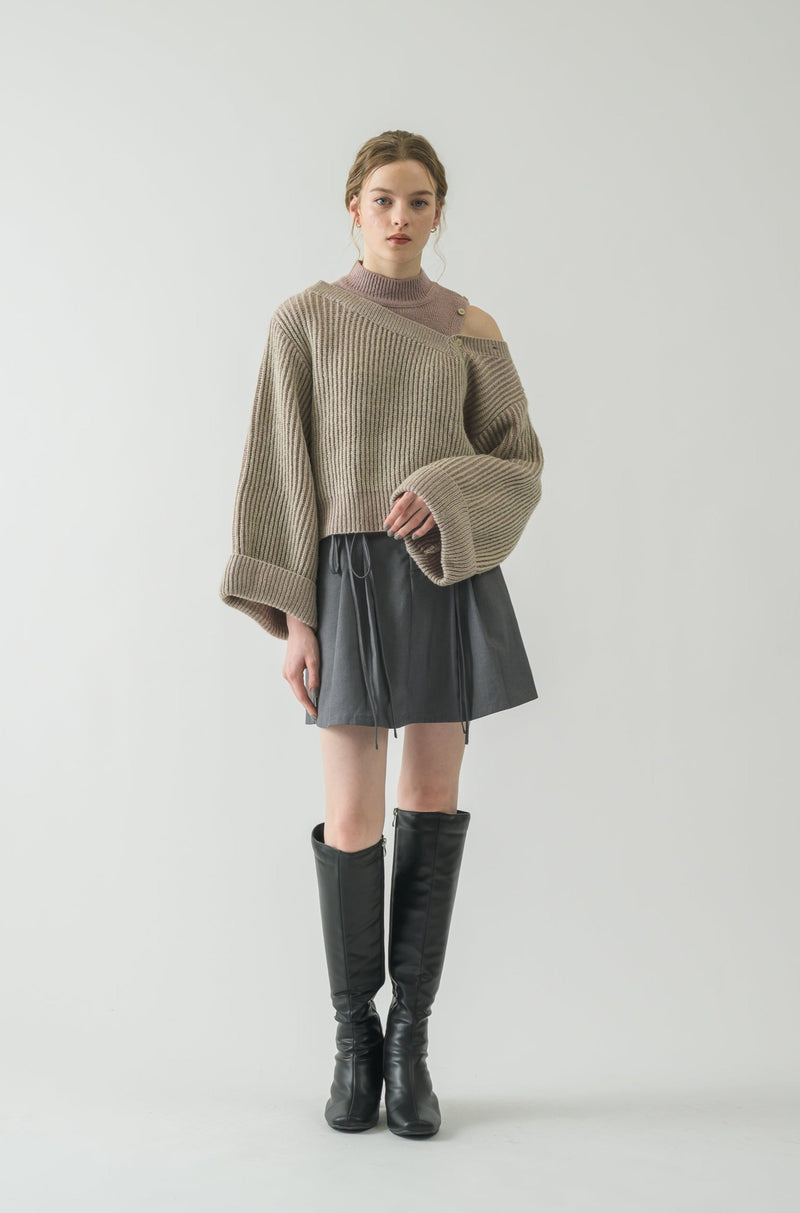 shoulder slit lady knit