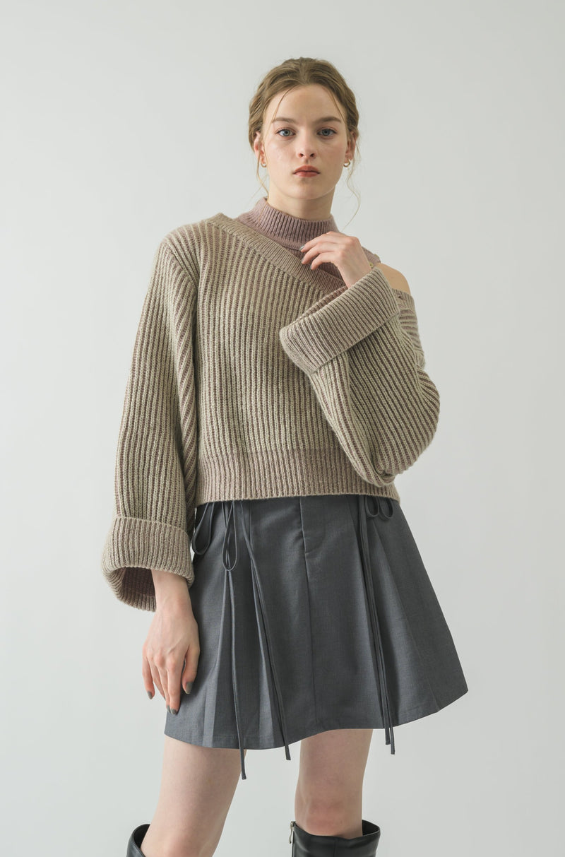 shoulder slit lady knit