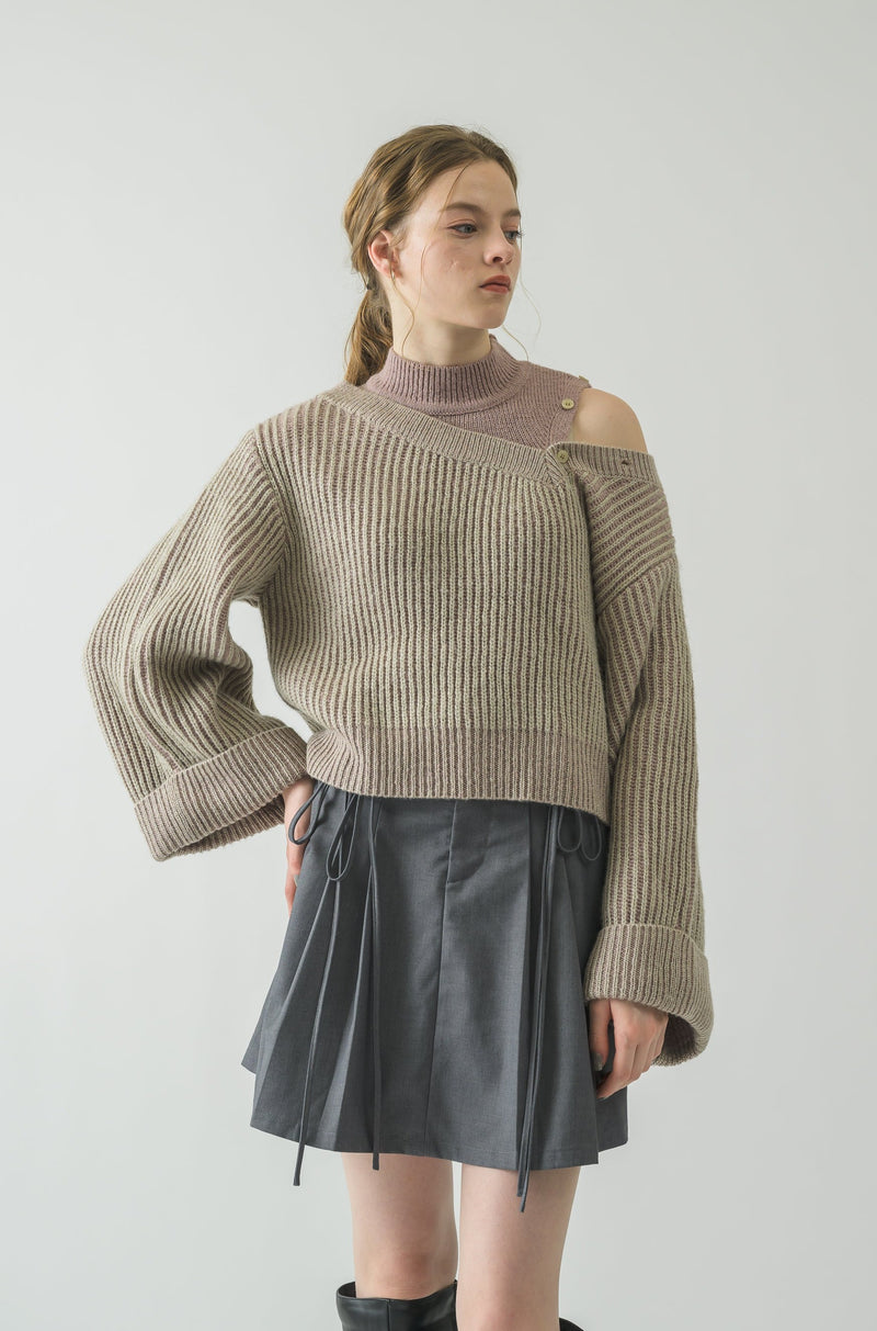shoulder slit lady knit