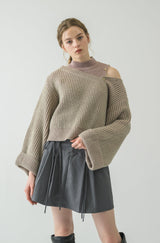 shoulder slit lady knit