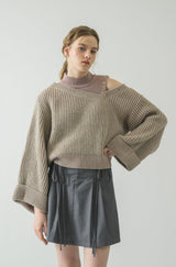 shoulder slit lady knit