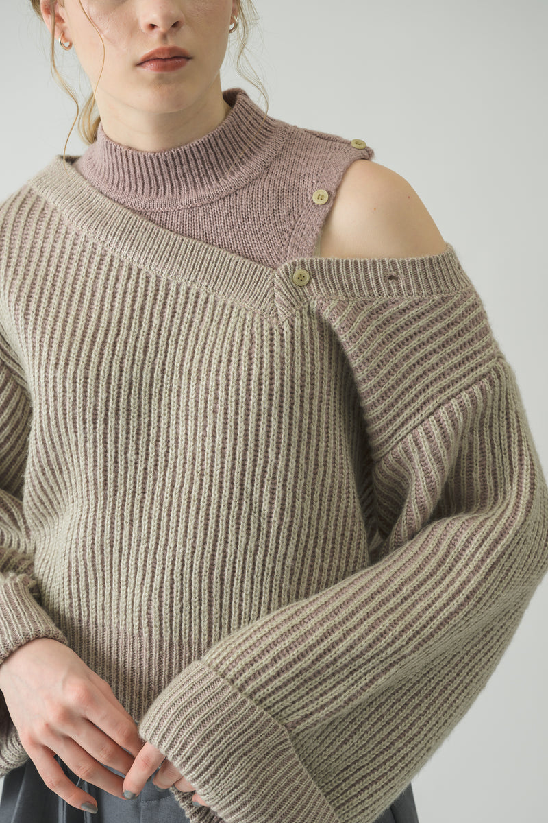 shoulder slit lady knit