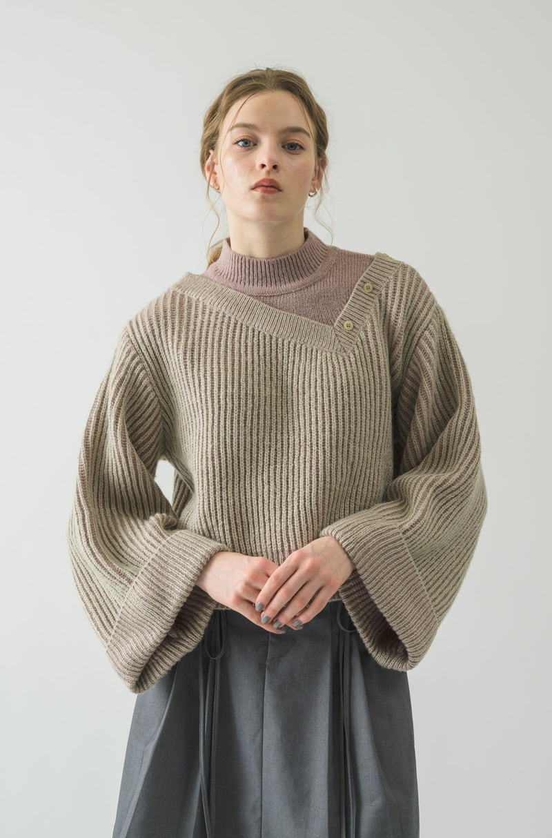 shoulder slit lady knit