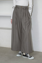 ribbon belt wide pants