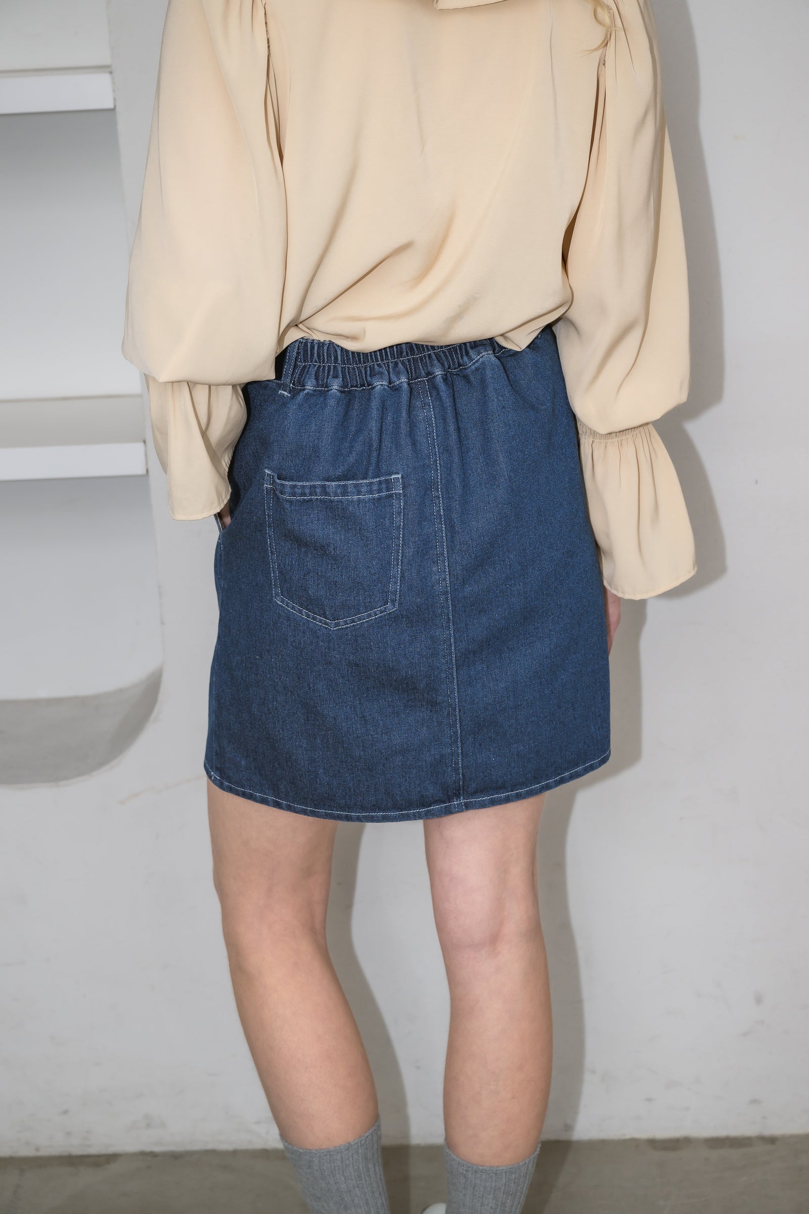 frill denim mini skirt – idem
