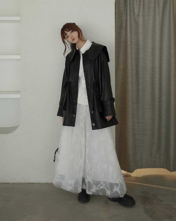 idem イデムvolume tulle butterfly dot skirt volume tulle butterfly dot skirt – idem