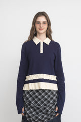 frill polo shirt