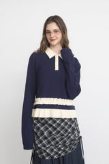 frill polo shirt