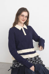 frill polo shirt