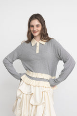 frill polo shirt