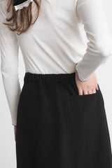 asymmetry lace frill skirt