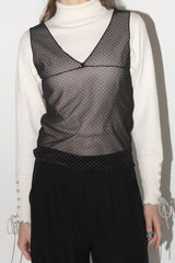sheer dot tank top