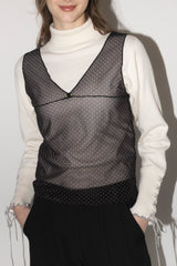 sheer dot tank top