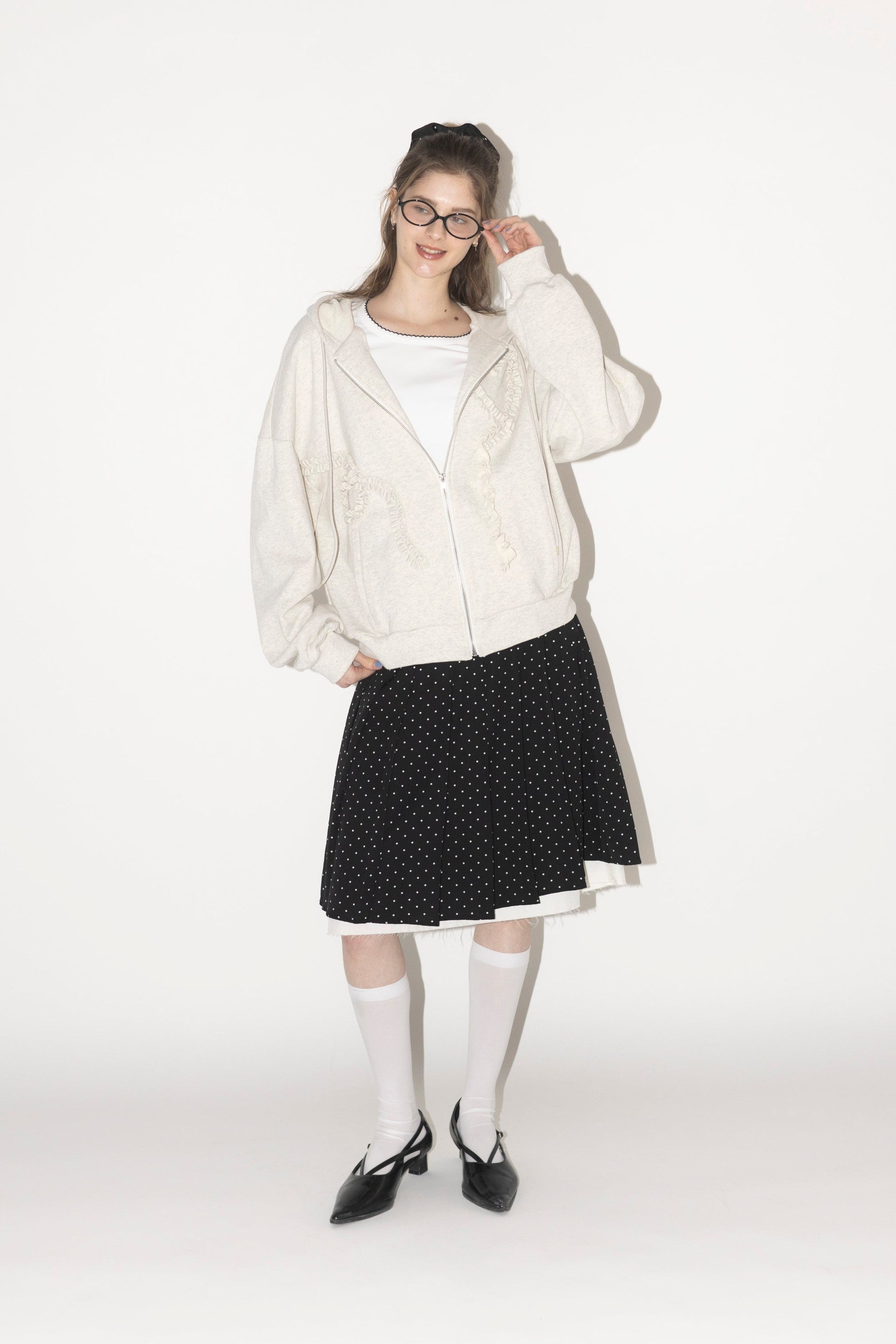 heart frill hoodie