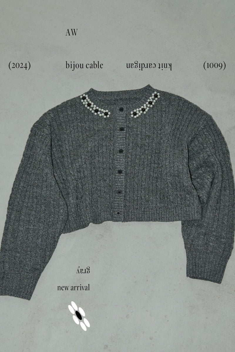 bijou cable knit cardigan