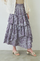 toile de Jouy frill skirt