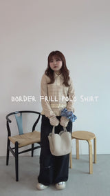 border frill polo shirt