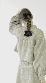 flower jacquard skirt