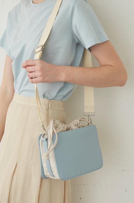 bicolor drawstring bag