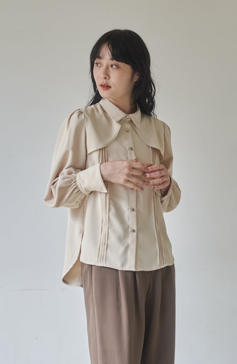 layered pin tuck blouse – idem