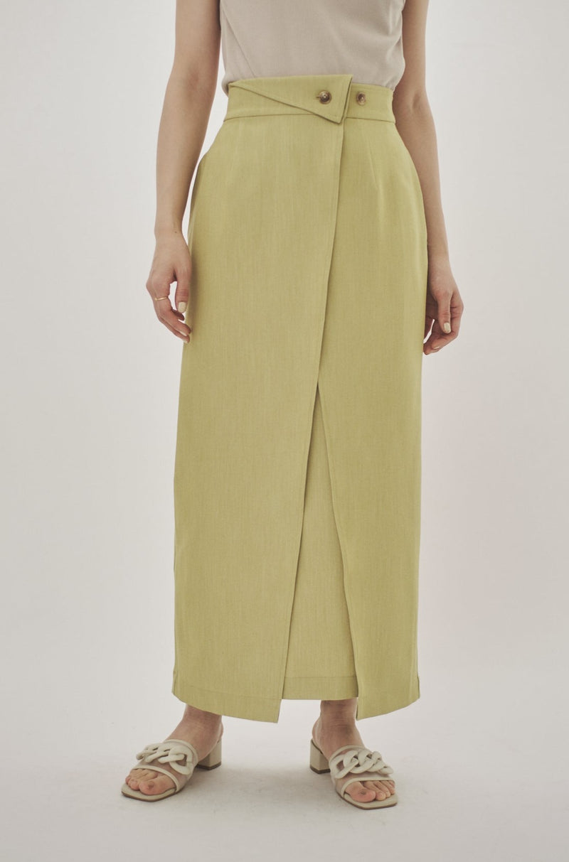 waist design long skirt