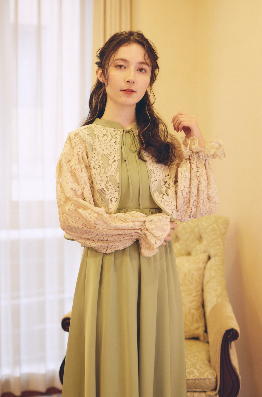 天然石ターコイズ idem lace bolero omekashi dress | hostland.co.il