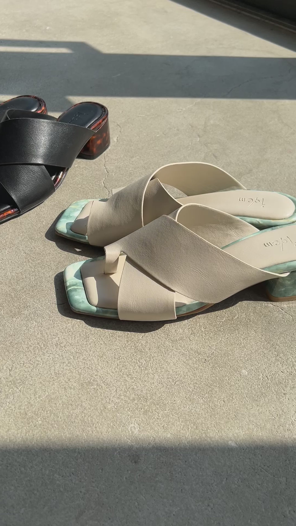 marble thong sandals – idem