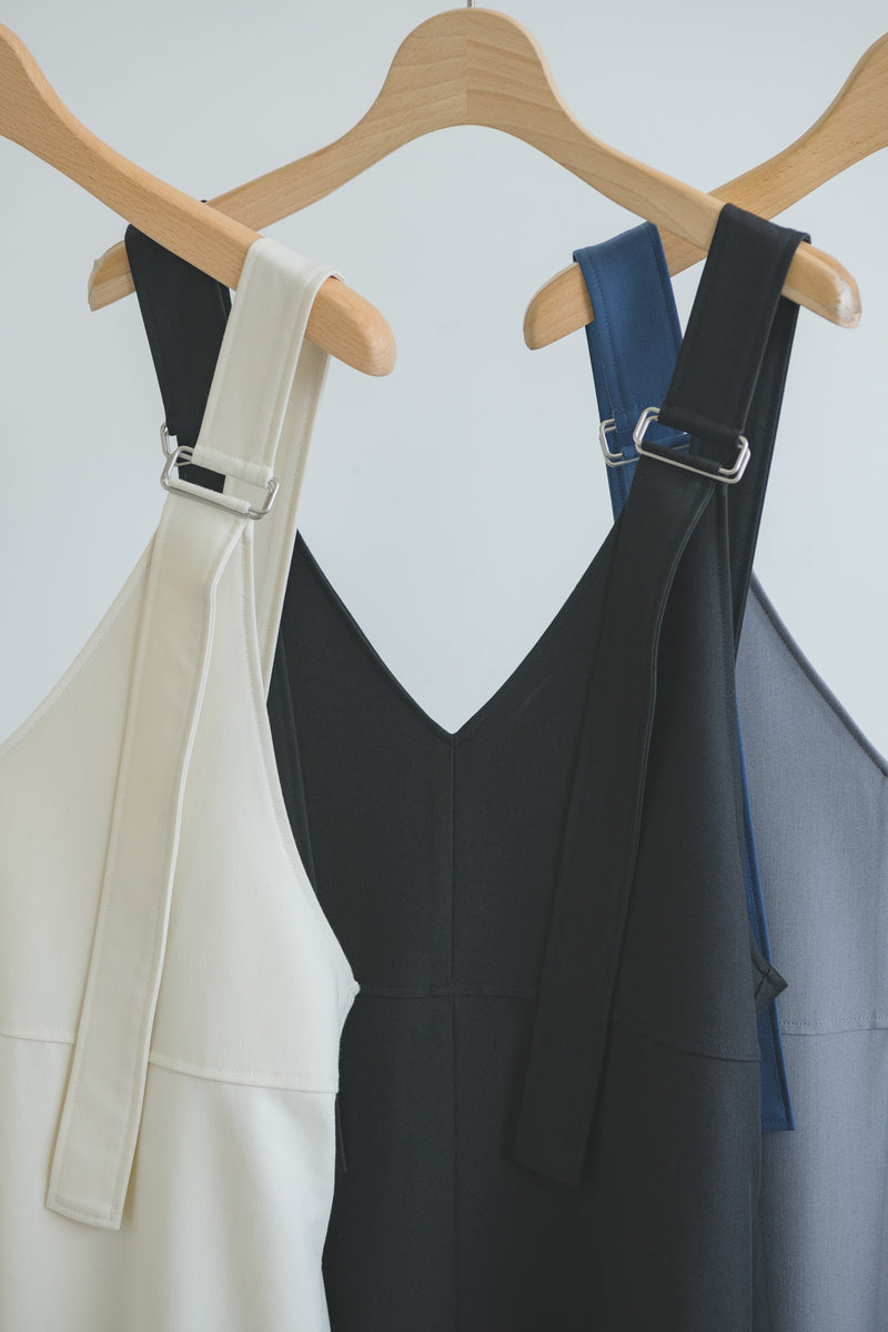 suspenders tiered jumper skirt