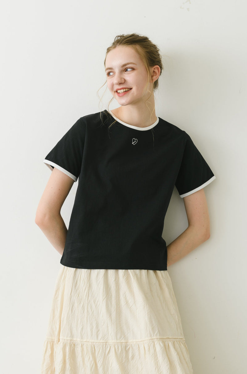 idem heart piping T-shirt
