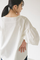 volume tuck sleeve pullover